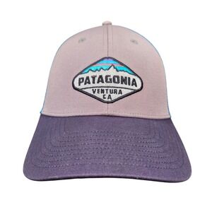 Patagonia Ventura CA California Purple‎ Grey Blue Trucker Mesh Snapback Hat Cap